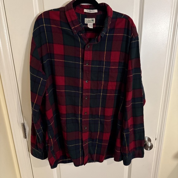 LL Bean Other - LL Bean Men XLT Tall Traditional Fit Plaid Flannel Shirt Long Sleeve Button Down